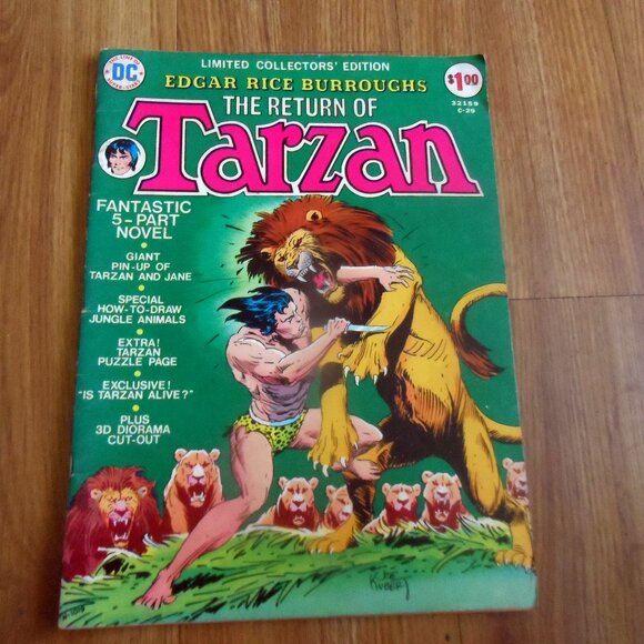 1974 The Return of Tarzan Limited Collectors' Edition Large Comic Book (36cm X 2 - Picture 1 of 2